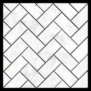 Herringbone tile pattern on a kitchen splashback with diagonal interlocking tiles.