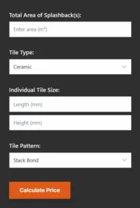use the splashback kings free instant price calculator